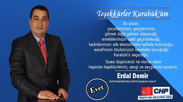 CHP Karabük Belediye Başkan