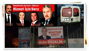 Karabük  Bayırmahalle  muhtar adayı Mehmet Özen, Şirinevler mahalle muhtarı Ozan