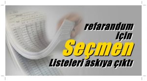 Seçmen listeleri askıya çıktı