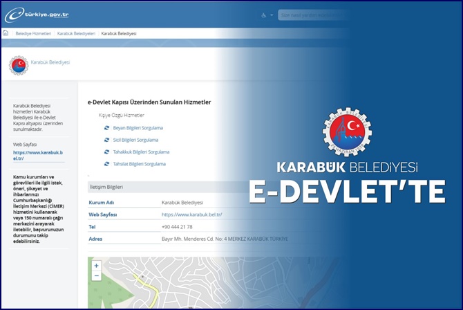 Karabük Belediyesi E-Devlette