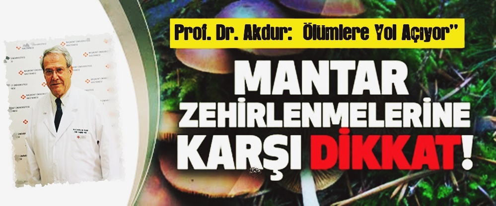 Prof. Dr. Akdur: “Mantar zehirlenmeleri ölümlere de yol açıyor”
