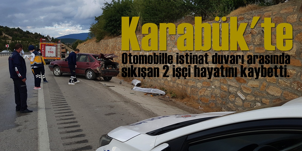 Karabük’te enerji hattı değişimi yapan ve yaptıkları maddi hasarlı kaza