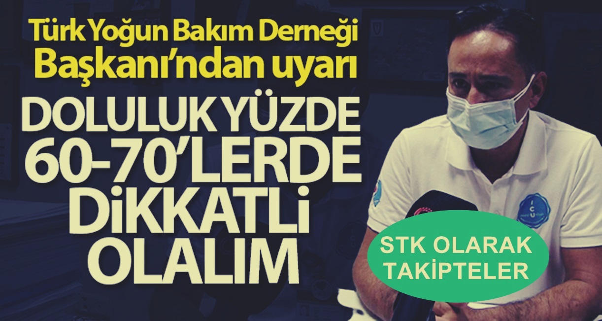 Türk Yoğun Bakım Derneği Başkanı’ndan uyarı, ‘Doluluk yüzde 60-70’lerde, dikkatli olalım’