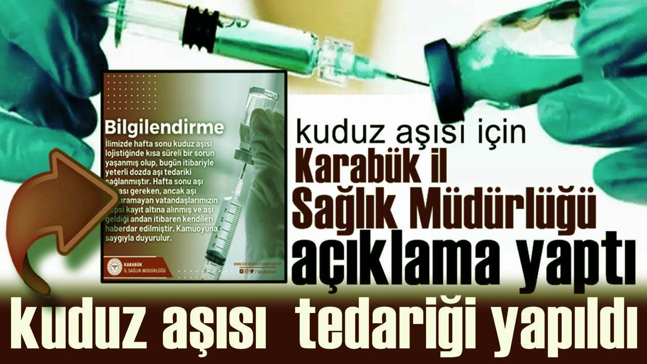 Karabük Gündem Haberin bugün haberleştirdiği “Karabük’te kuduz aşısı yok. Köpek
