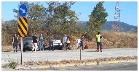 Karabük’ün Eskipazar Söğütlüçeşme mevkinde iki otomobilin çarpıştı, kazada 6 kişi