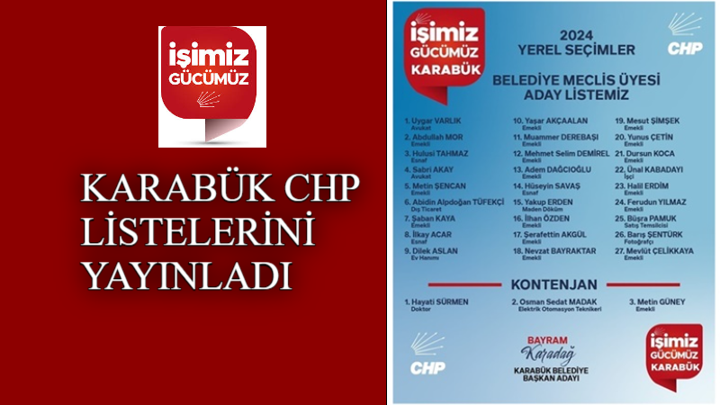 KARABÜK CHP Belediye meclis