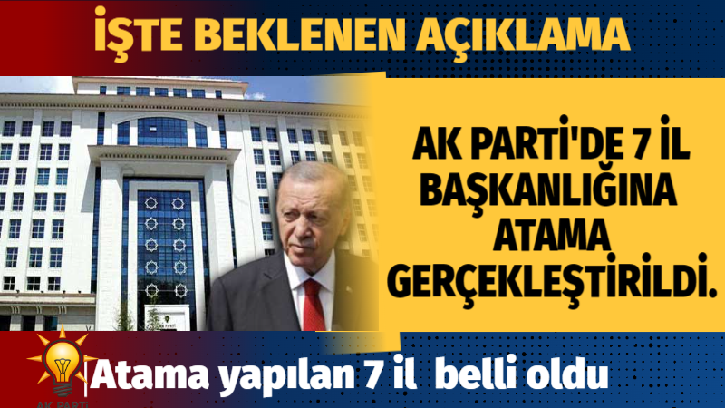 Adalet ve Kalkınma Partisinde; 