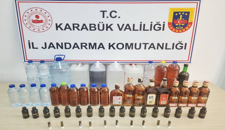 Karabük'te düzenlenen sahte içki operasyonunda 1 şüpheli gözaltına alındı