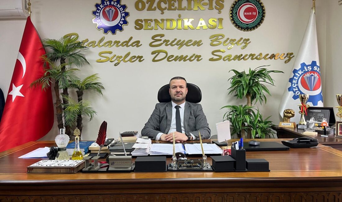 Karabük Özçelik İş Şube Başkanı Kenan Yılmaz,  “Bizler, Alınteriyle Geçinen,