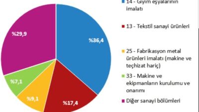 Fason üretimde en yüksek pay %36,4 ile giyim eşyaları imalatında