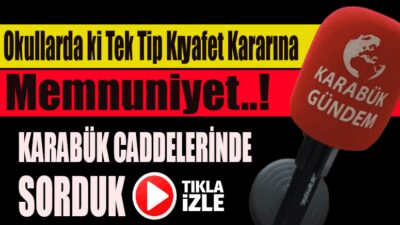 Karabük Gündem Mikrofonları Kemal Güneş Caddesinde Vatandaşa Sordu... 