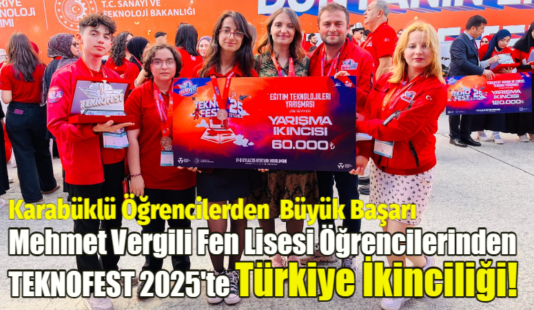 Eğitim Teknolojileri Yarışması kategorisinde yarışan Mehmet Vergili Fen Lisesi öğrencilerimiz,
