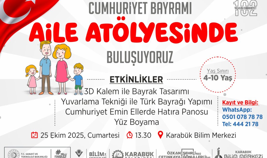 Karabük Belediyesi’nden Cumhuriyet Bayramı’na Özel Aile Etkinliği Karabük Belediyesi, Cumhuriyet’in 102. yılı dolayısıyla çocuklar ve ailelerine yönelik